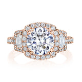 Round 3-Stone Engagement Ring