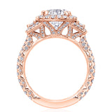 Round 3-Stone Engagement Ring