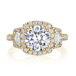 Round 3-Stone Engagement Ring
