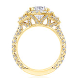 Round 3-Stone Engagement Ring