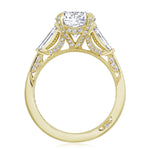 Round 3-Stone Engagement Ring