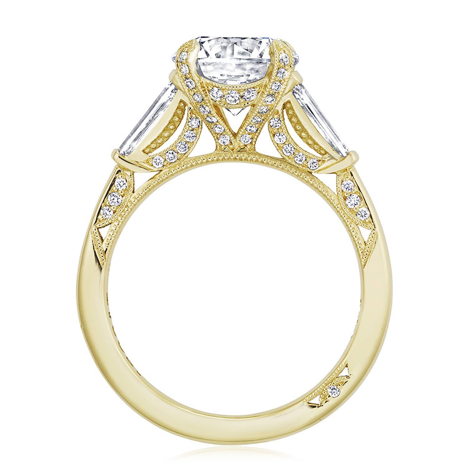 Round 3-Stone Engagement Ring