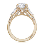 Round 3-Stone Engagement Ring