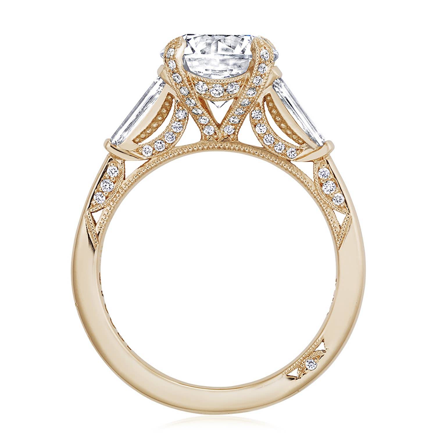 Round 3-Stone Engagement Ring