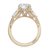 Round 3-Stone Engagement Ring