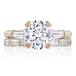 Round 3-Stone Engagement Ring