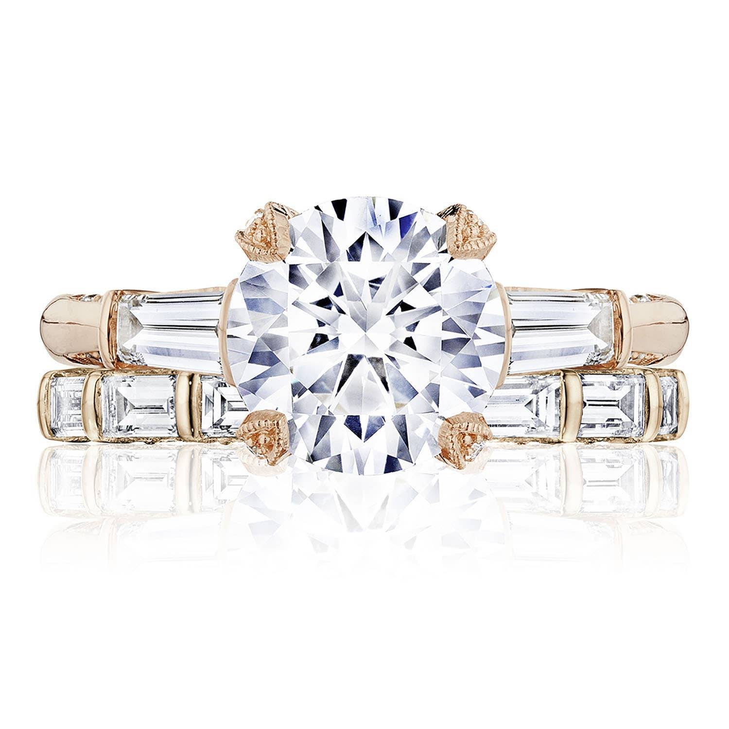 Round 3-Stone Engagement Ring