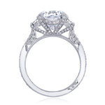 Round 3-Stone Engagement Ring