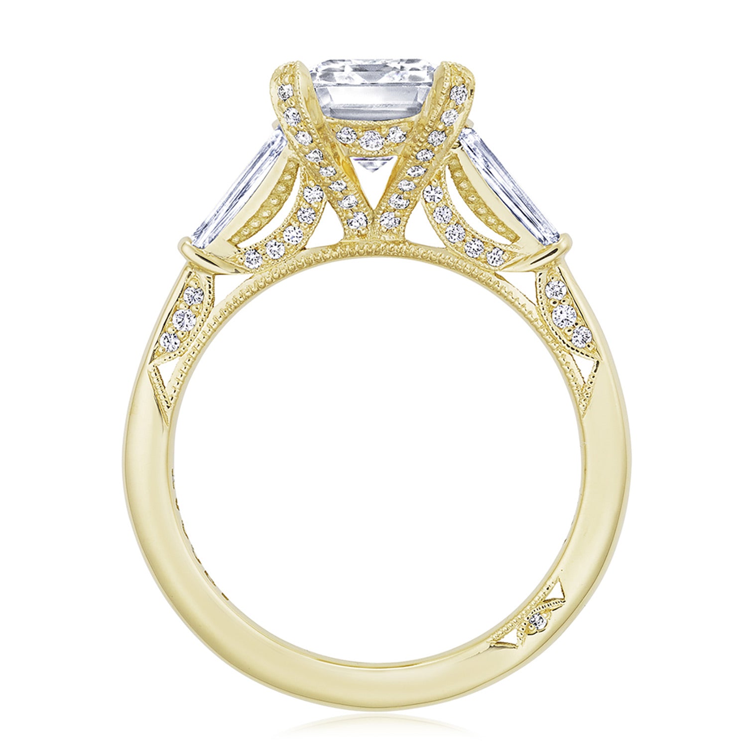 Emerald 3-Stone Engagement Ring