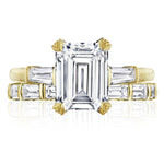 Emerald 3-Stone Engagement Ring