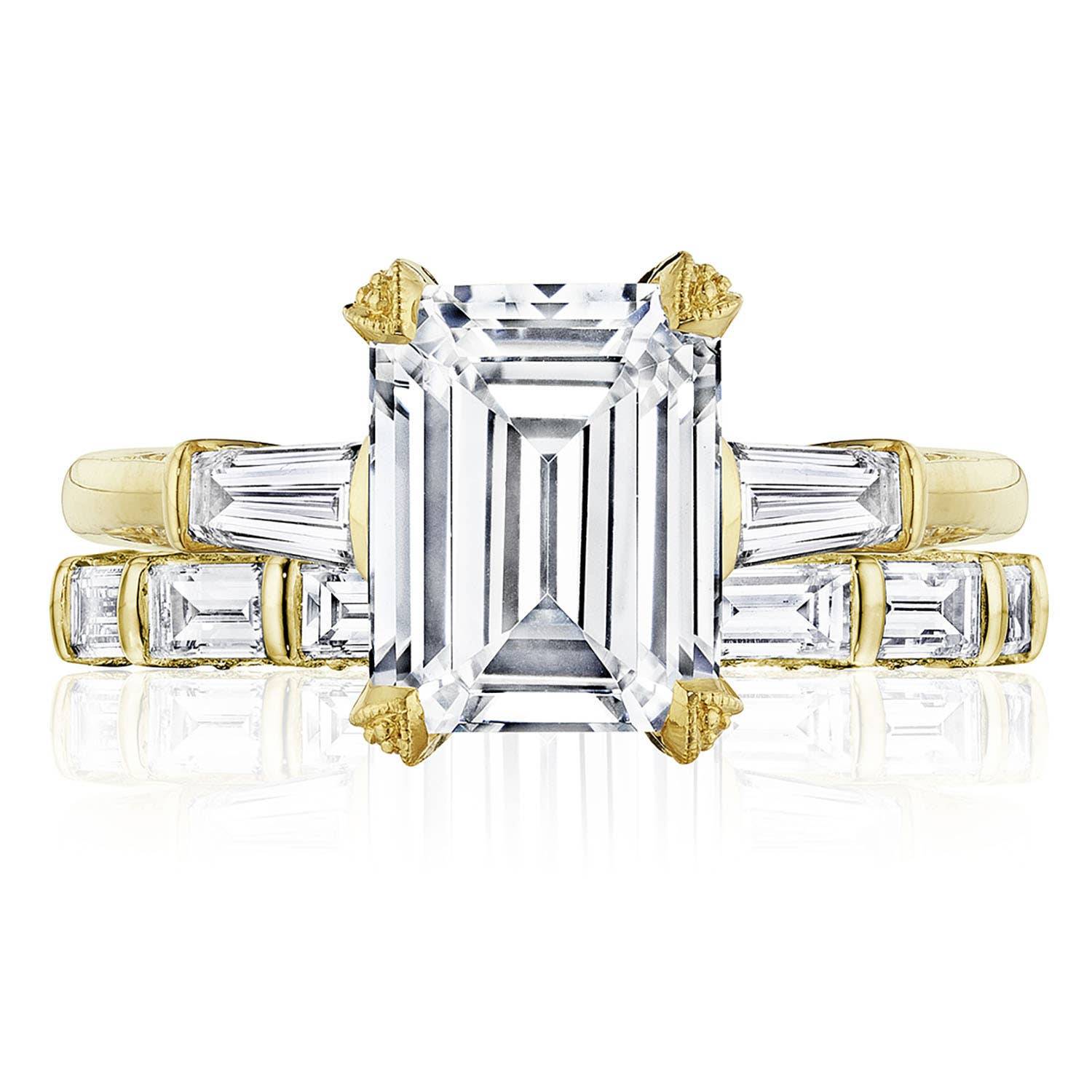 Emerald 3-Stone Engagement Ring