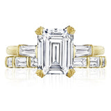 Emerald 3-Stone Engagement Ring