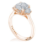 Round 3-Stone Engagement Ring