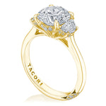 Round 3-Stone Engagement Ring