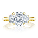 Round 3-Stone Engagement Ring