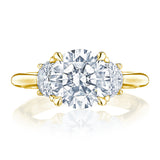 Round 3-Stone Engagement Ring