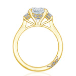Round 3-Stone Engagement Ring