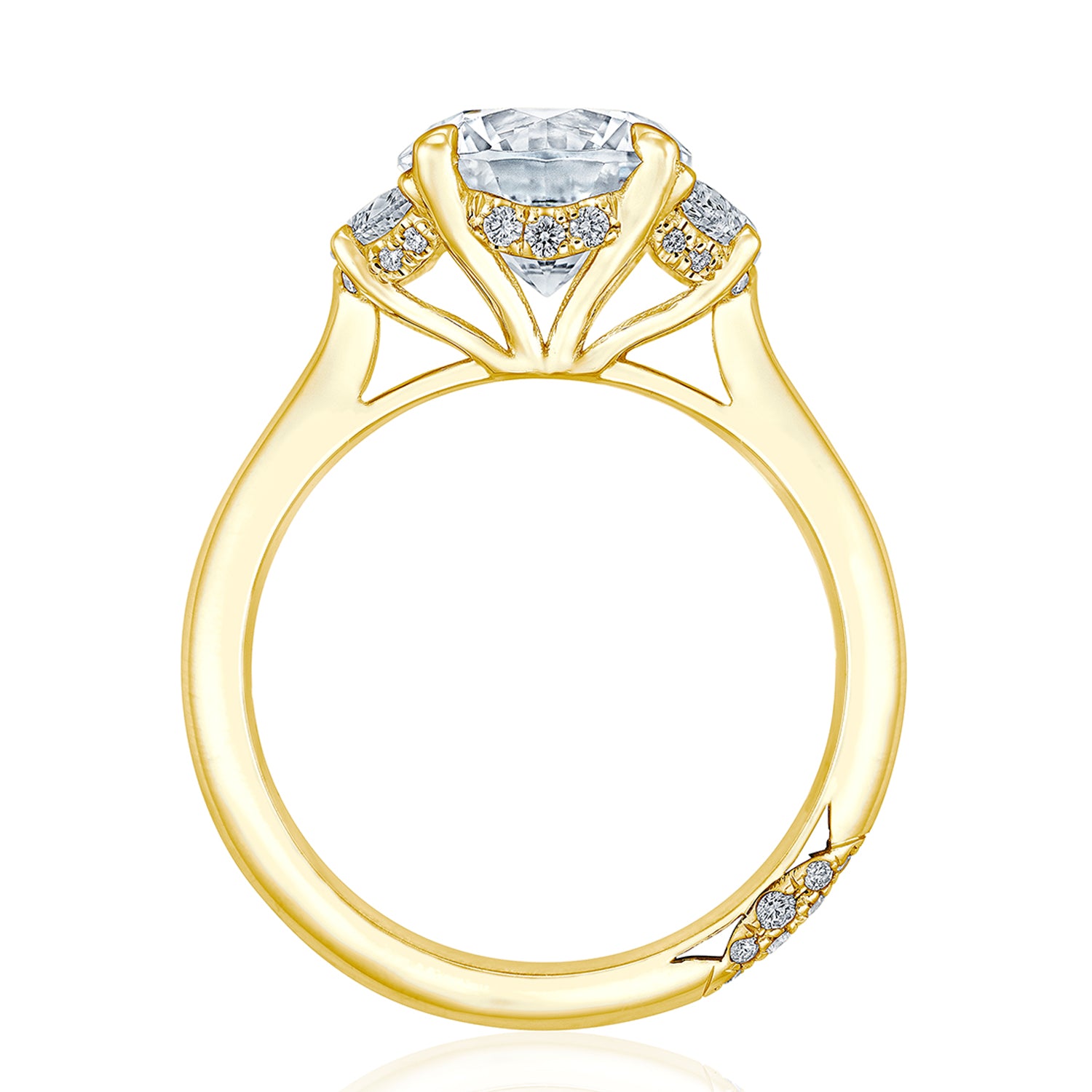 Round 3-Stone Engagement Ring