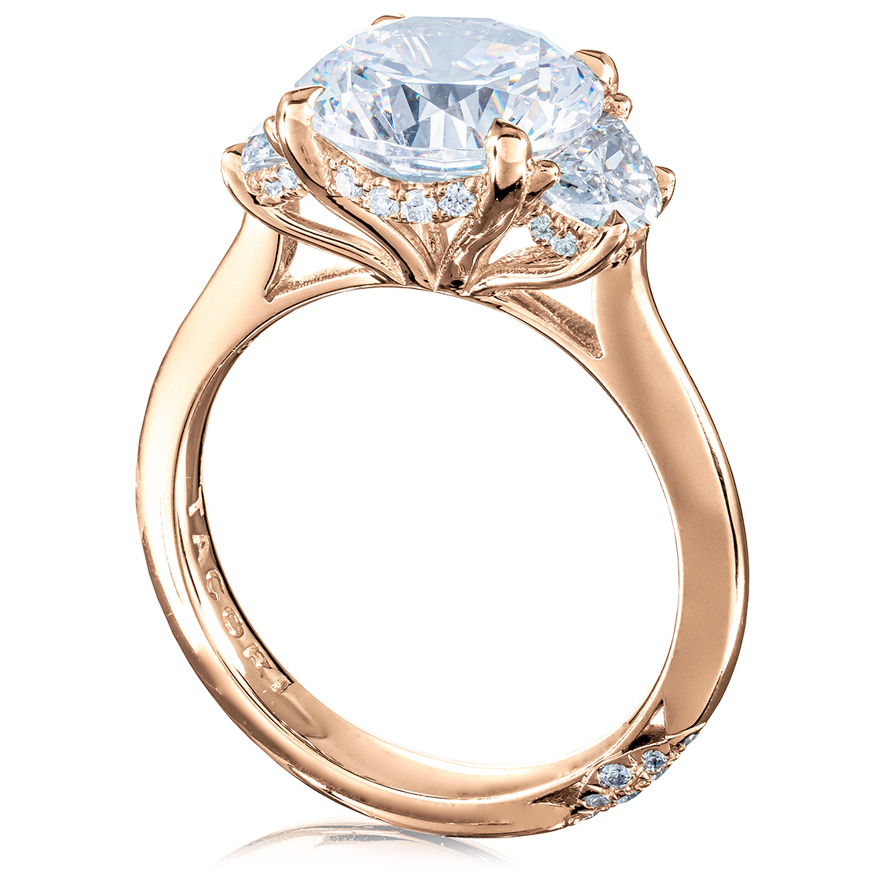 Round 3-Stone Engagement Ring