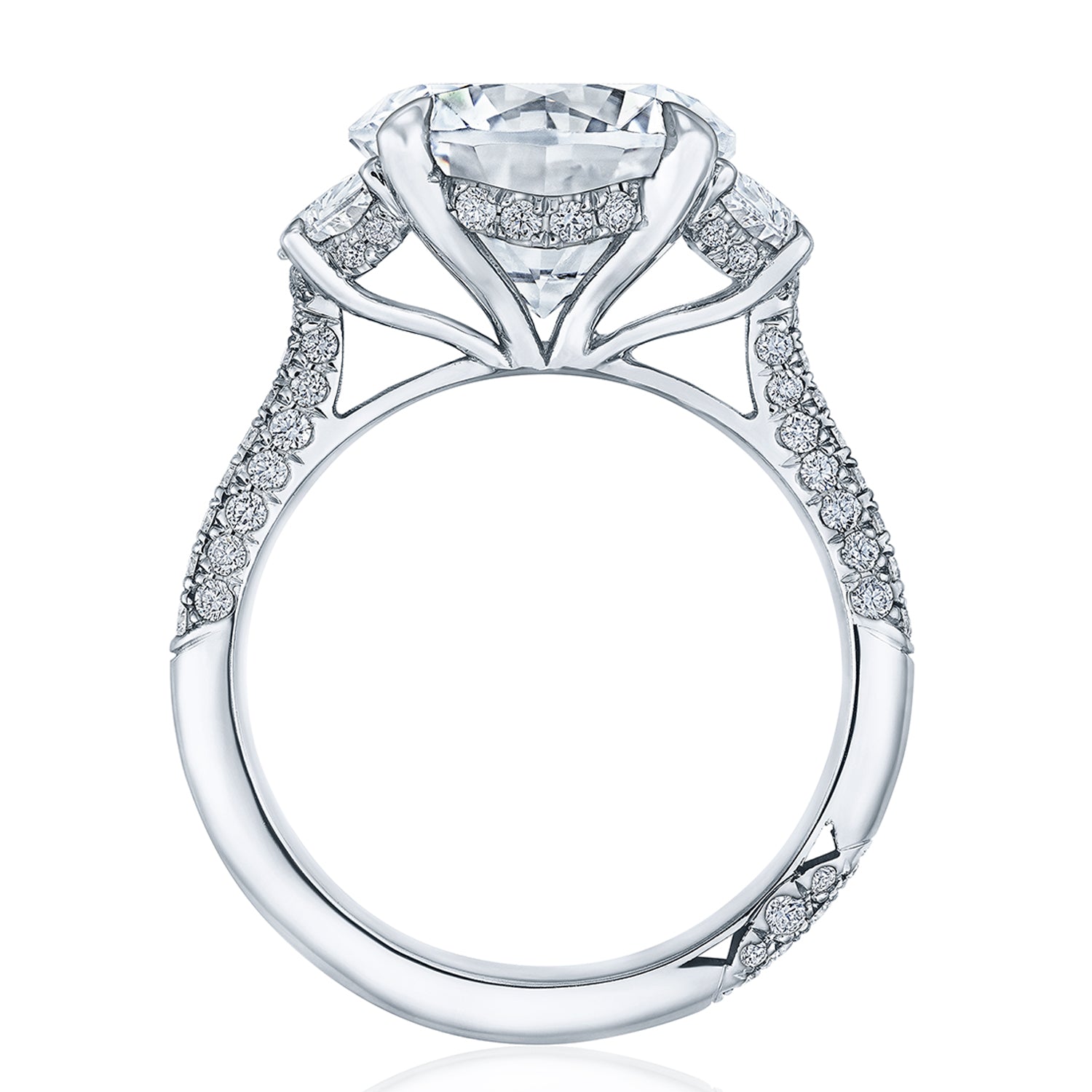 Round 3-Stone Engagement Ring