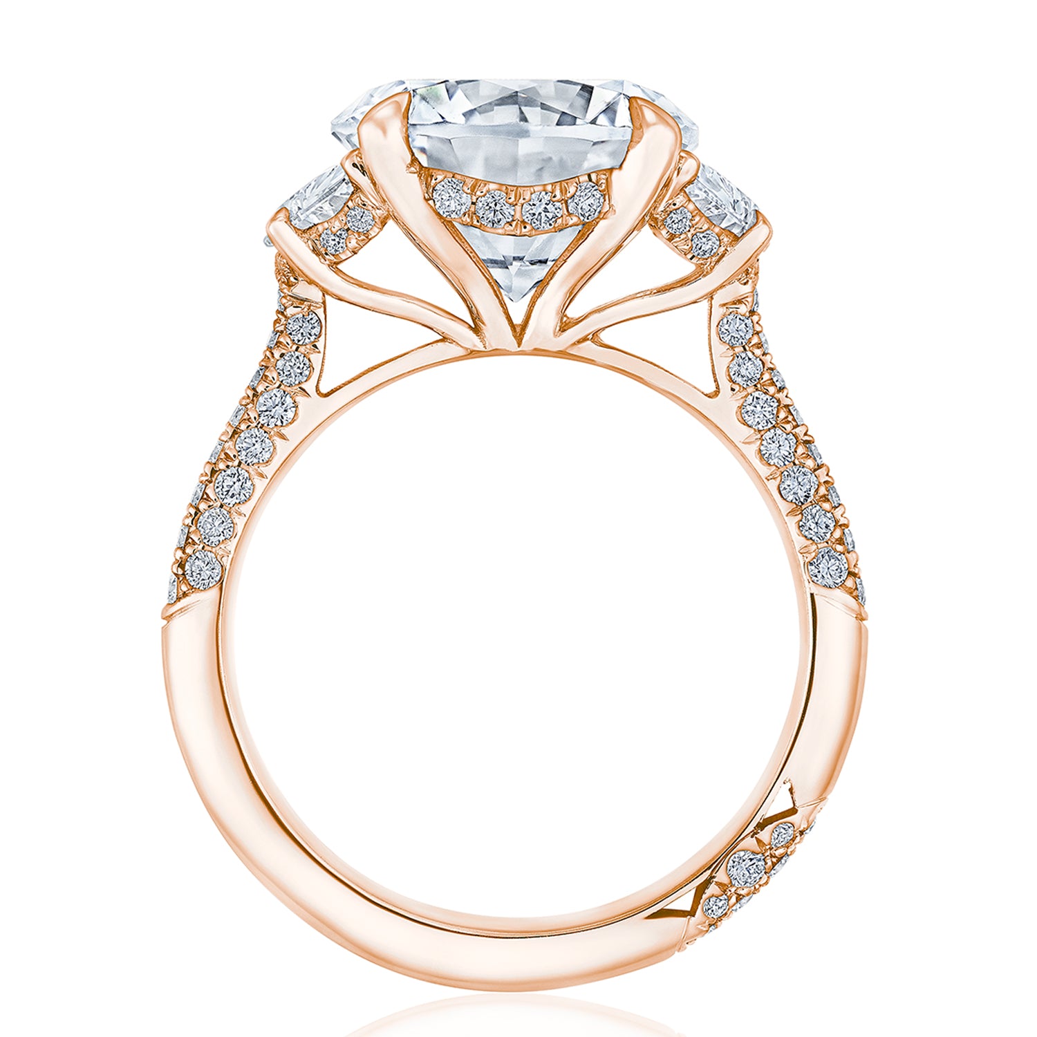 Round 3-Stone Engagement Ring