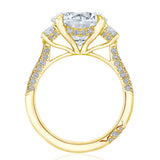 Round 3-Stone Engagement Ring