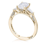 Emerald 3-Stone Engagement Ring