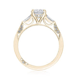 Oval 3-Stone Engagement Ring