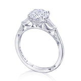 Round 3-Stone Engagement Ring