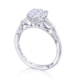 Round 3-Stone Engagement Ring