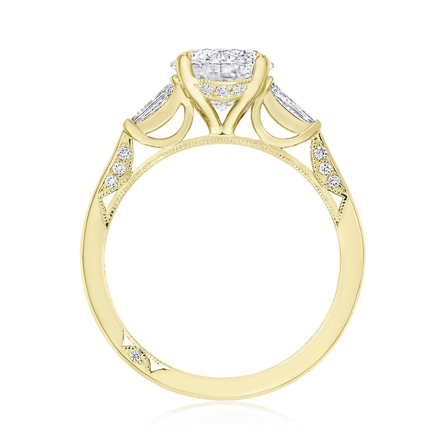 Round 3-Stone Engagement Ring
