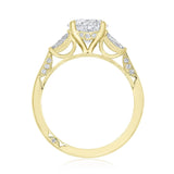 Round 3-Stone Engagement Ring