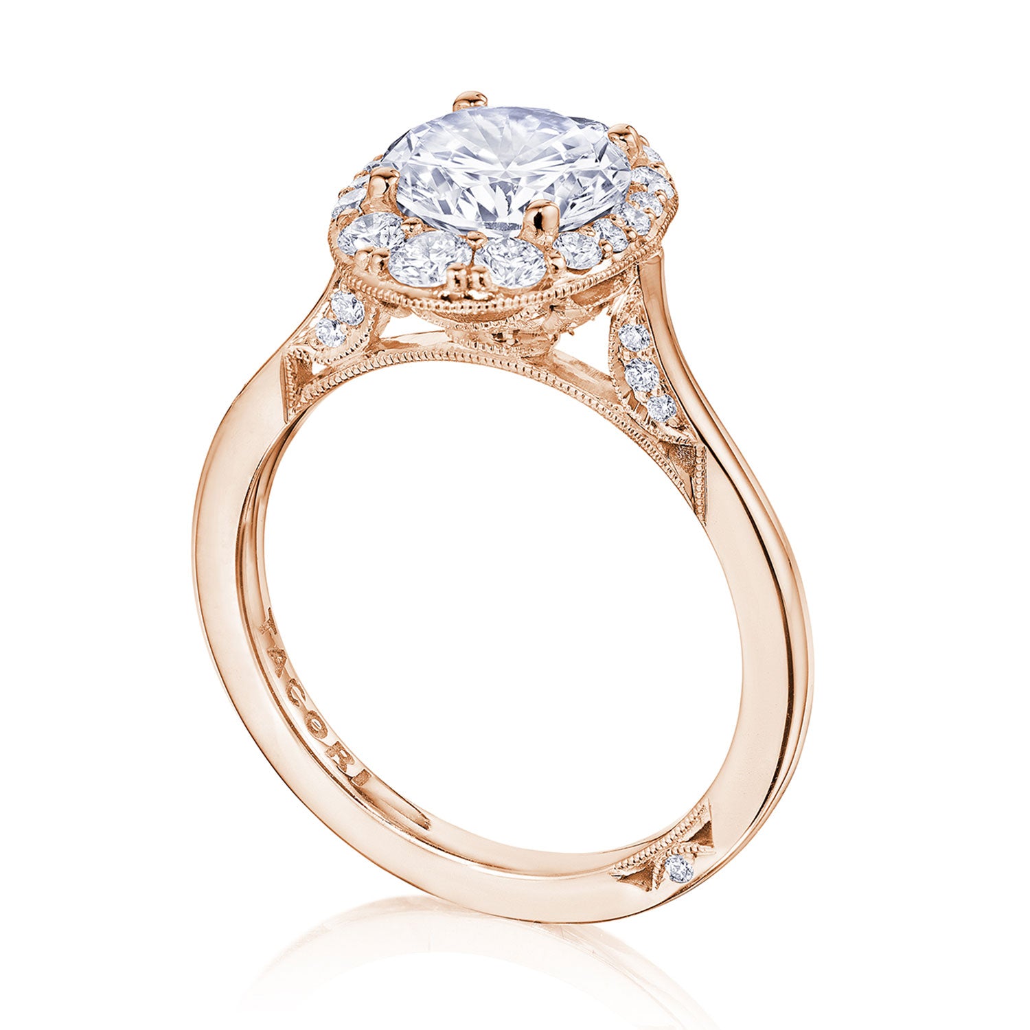 Round Bloom Engagement Ring