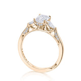 Emerald 3-Stone Engagement Ring