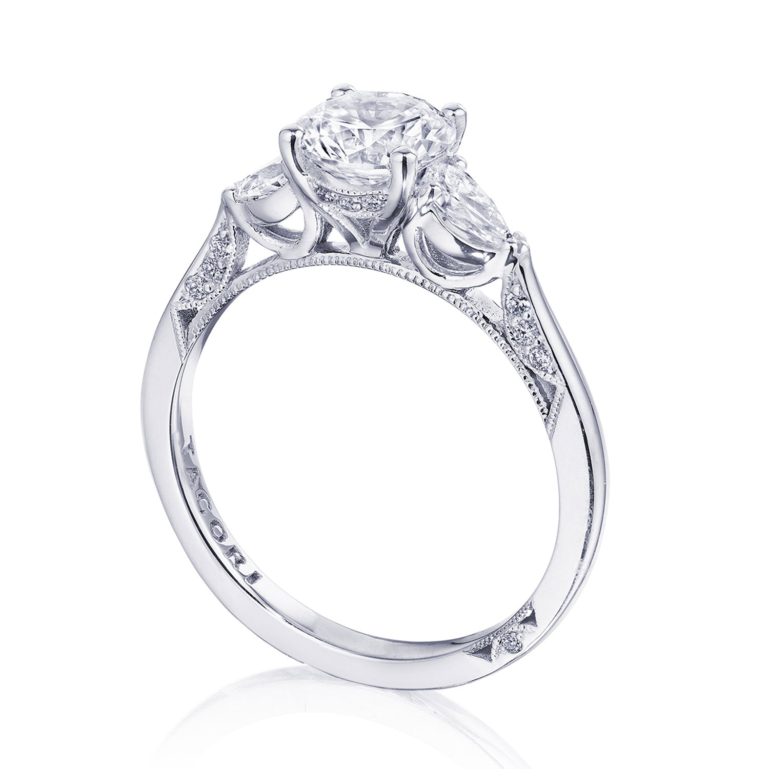 Round 3-Stone Engagement Ring