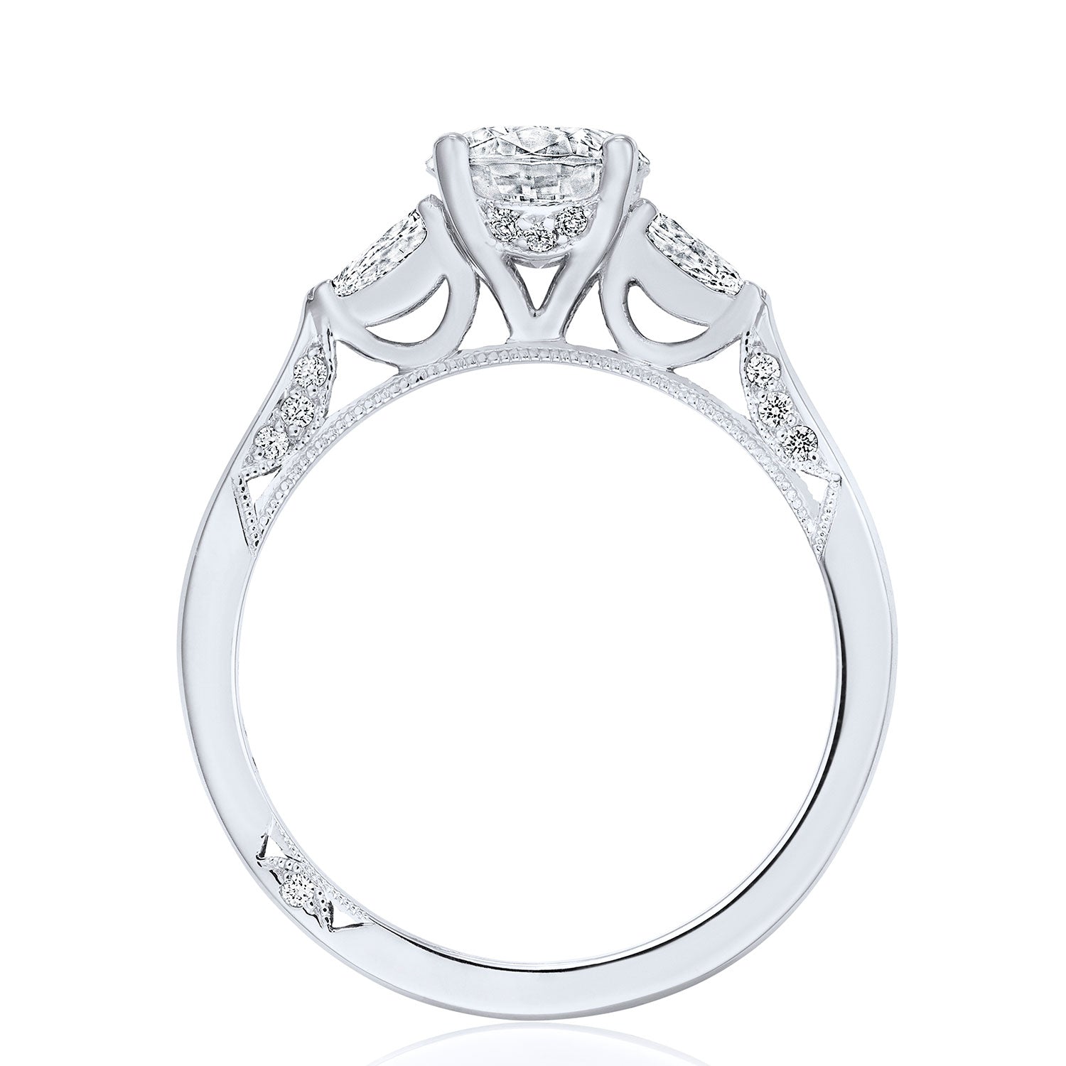 Round 3-Stone Engagement Ring