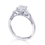 Round 3-Stone Engagement Ring