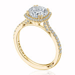 Round with Cushion Bloom Engagement Ring