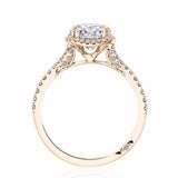 Princess with Cushion Bloom Engagement Ring