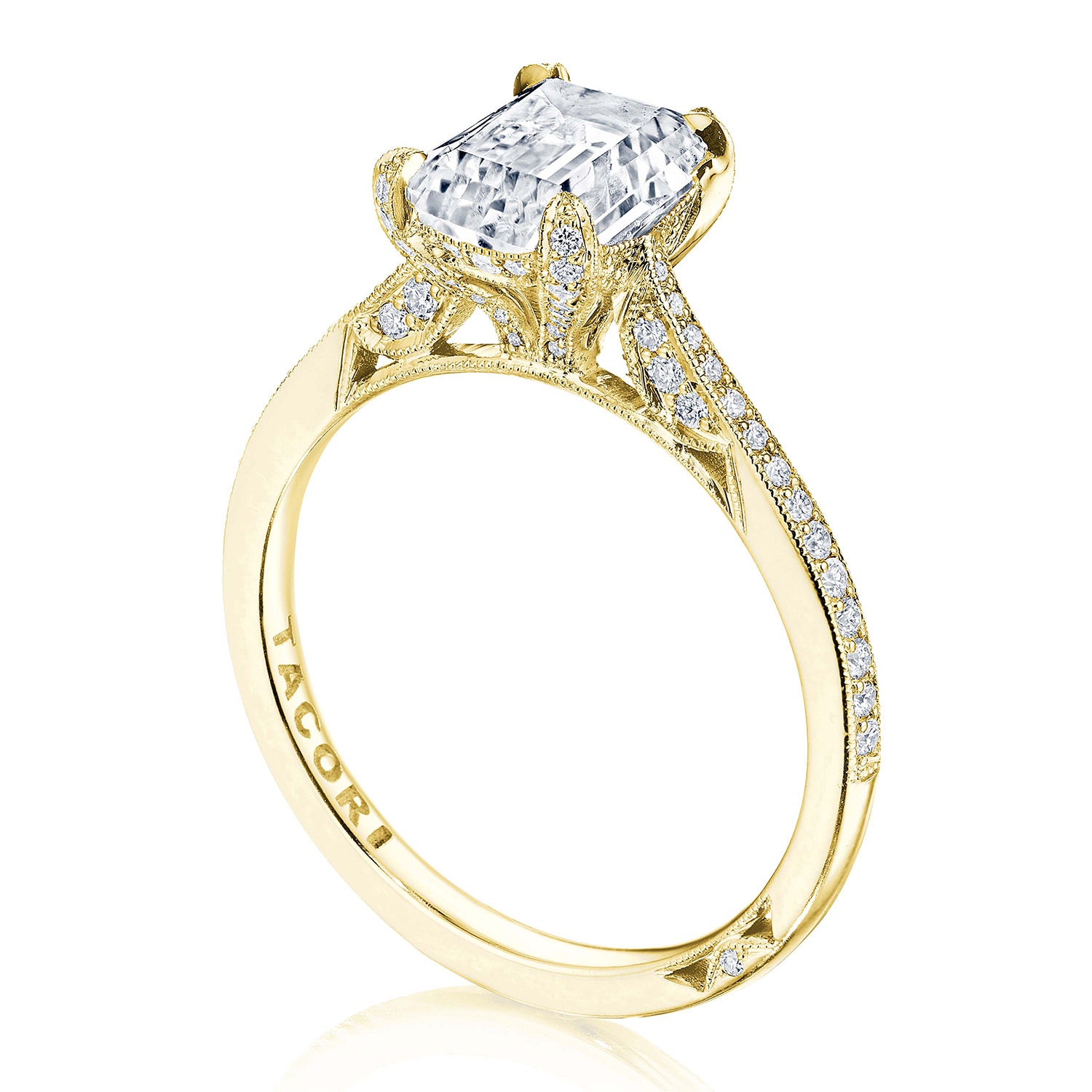 Emerald Solitaire Engagement Ring