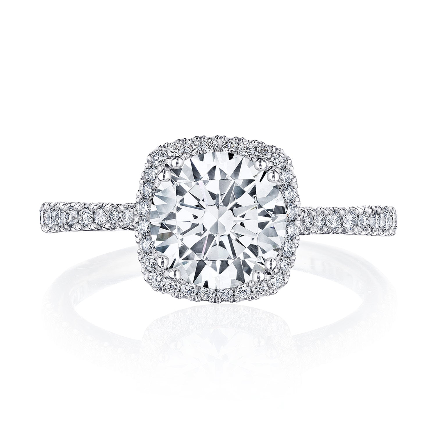 Round with Cushion Bloom Engagement Ring