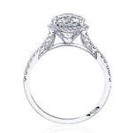 Round with Cushion Bloom Engagement Ring