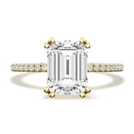 Emerald Solitaire Engagement Ring