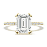 Emerald Solitaire Engagement Ring