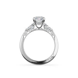 Oval 3-Stone Engagement Ring
