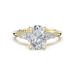 Oval 3-Stone Engagement Ring