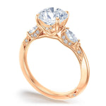Round 3-Stone Engagement Ring