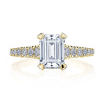 Emerald Solitaire Engagement Ring