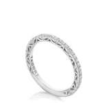 French Pavé Diamond Wedding Band