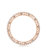 French Pavé Diamond Wedding Band
